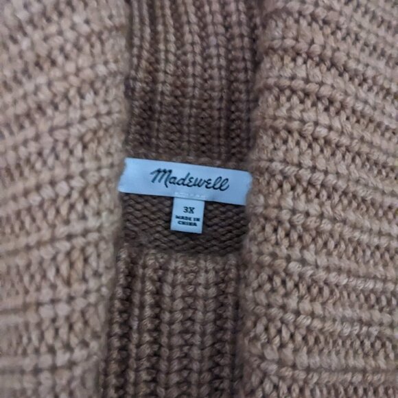 NWOT Madewell Sadler Turtleneck Sweater in Camel 3X - Picture 5 of 5